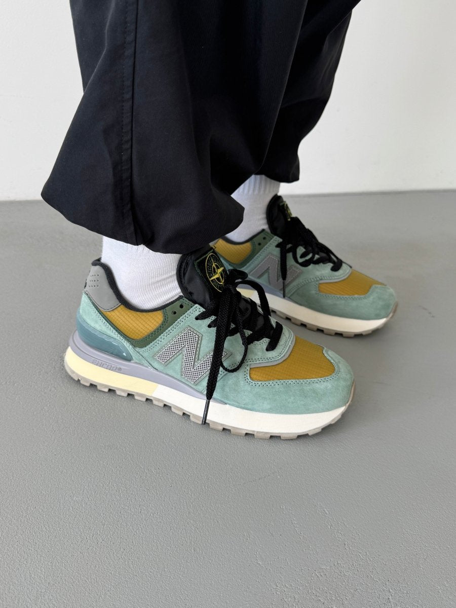 New Balance 574 Legacy Stone Island Light Green - oceanhype - 