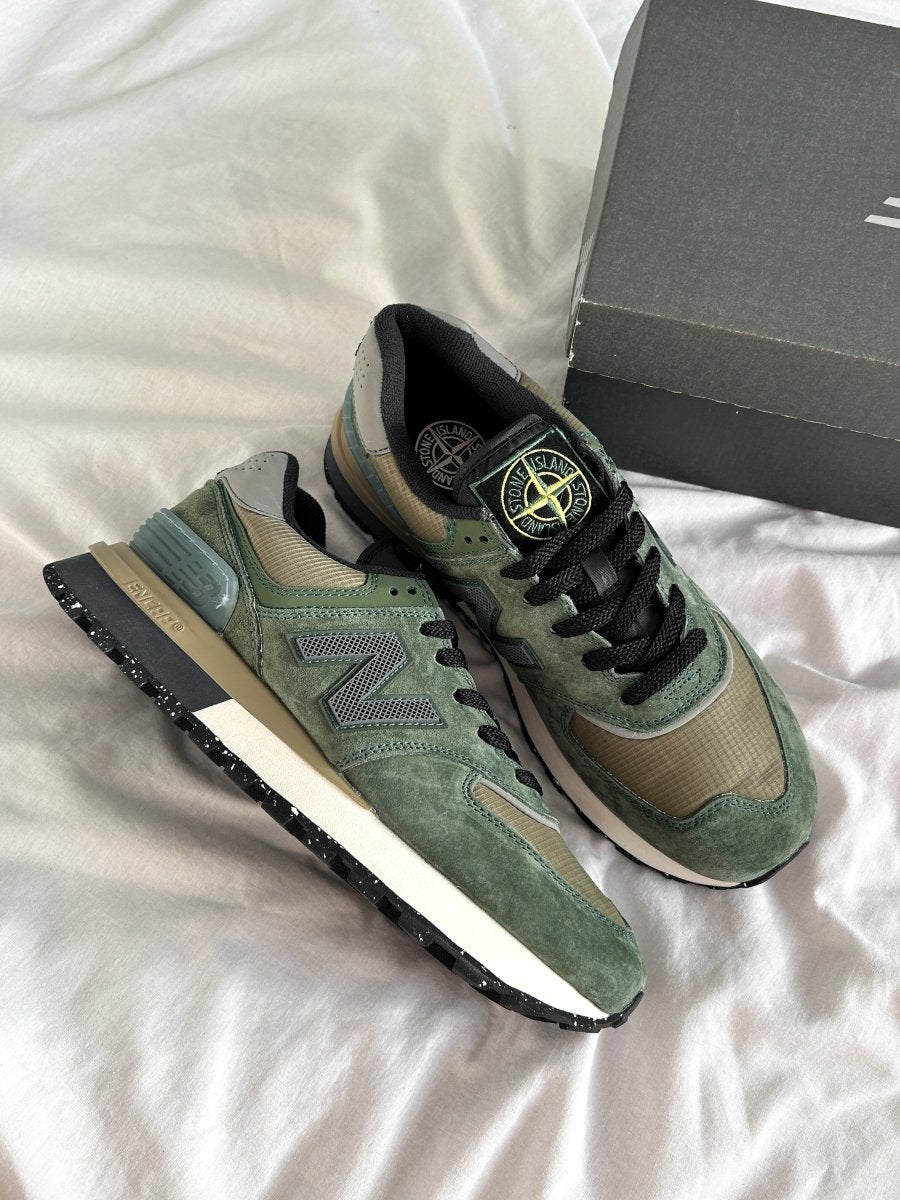 New Balance 574 Legacy Stone Island Dark Green - oceanhype - 