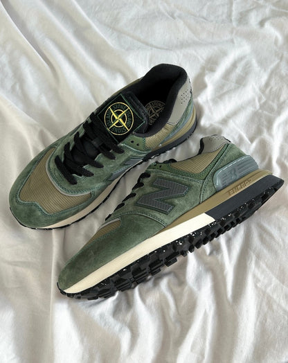New Balance 574 Legacy Stone Island Dark Green - oceanhype - 