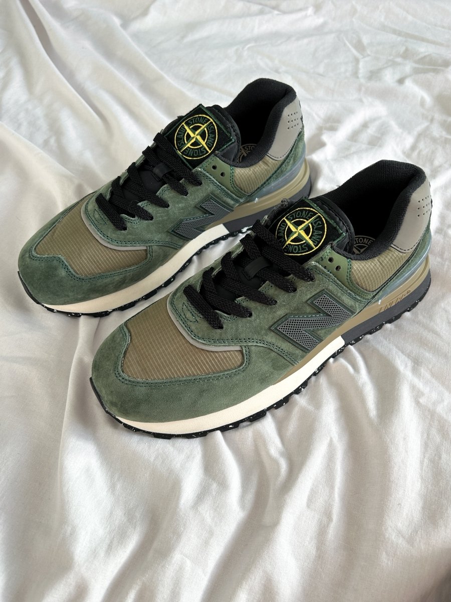 New Balance 574 Legacy Stone Island Dark Green - oceanhype - 