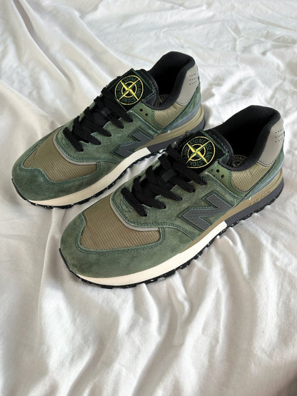 New Balance 574 Legacy Stone Island Dark Green - oceanhype - 