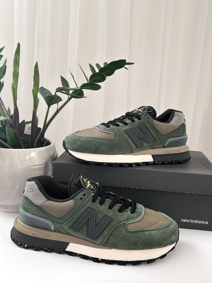 New Balance 574 Legacy Stone Island Dark Green - oceanhype - 