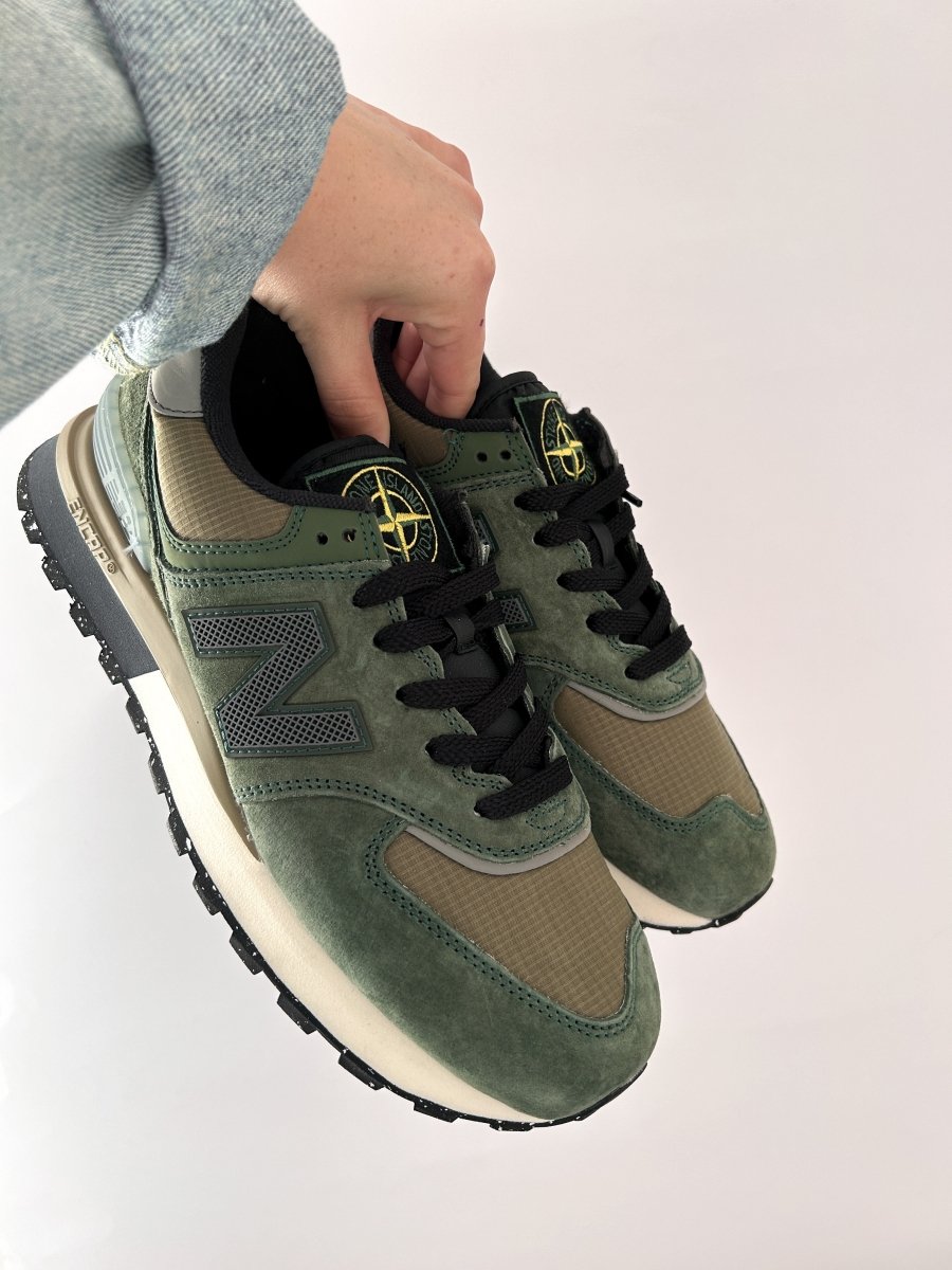 New Balance 574 Legacy Stone Island Dark Green - oceanhype - 