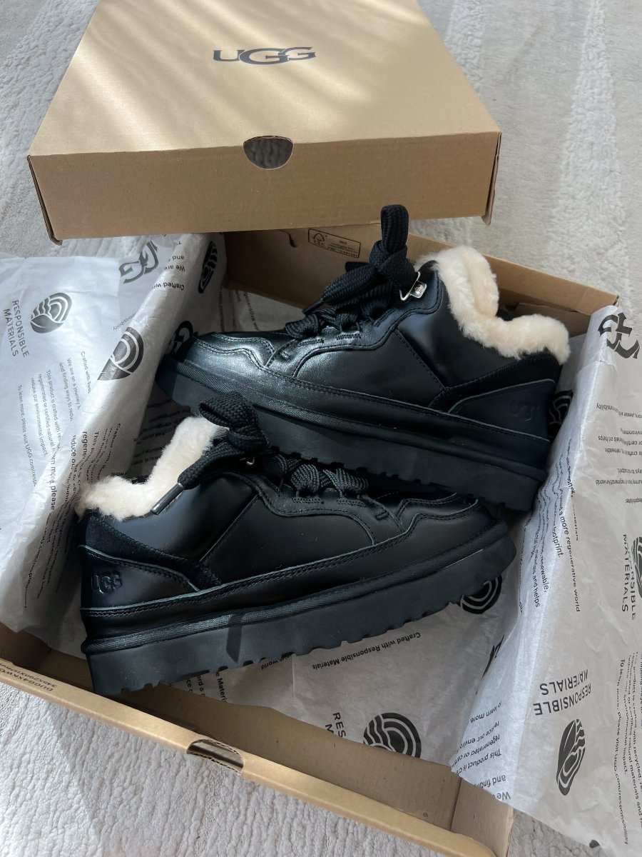 UGG Lowmel Sneaker Leather Black - oceanhype - 
