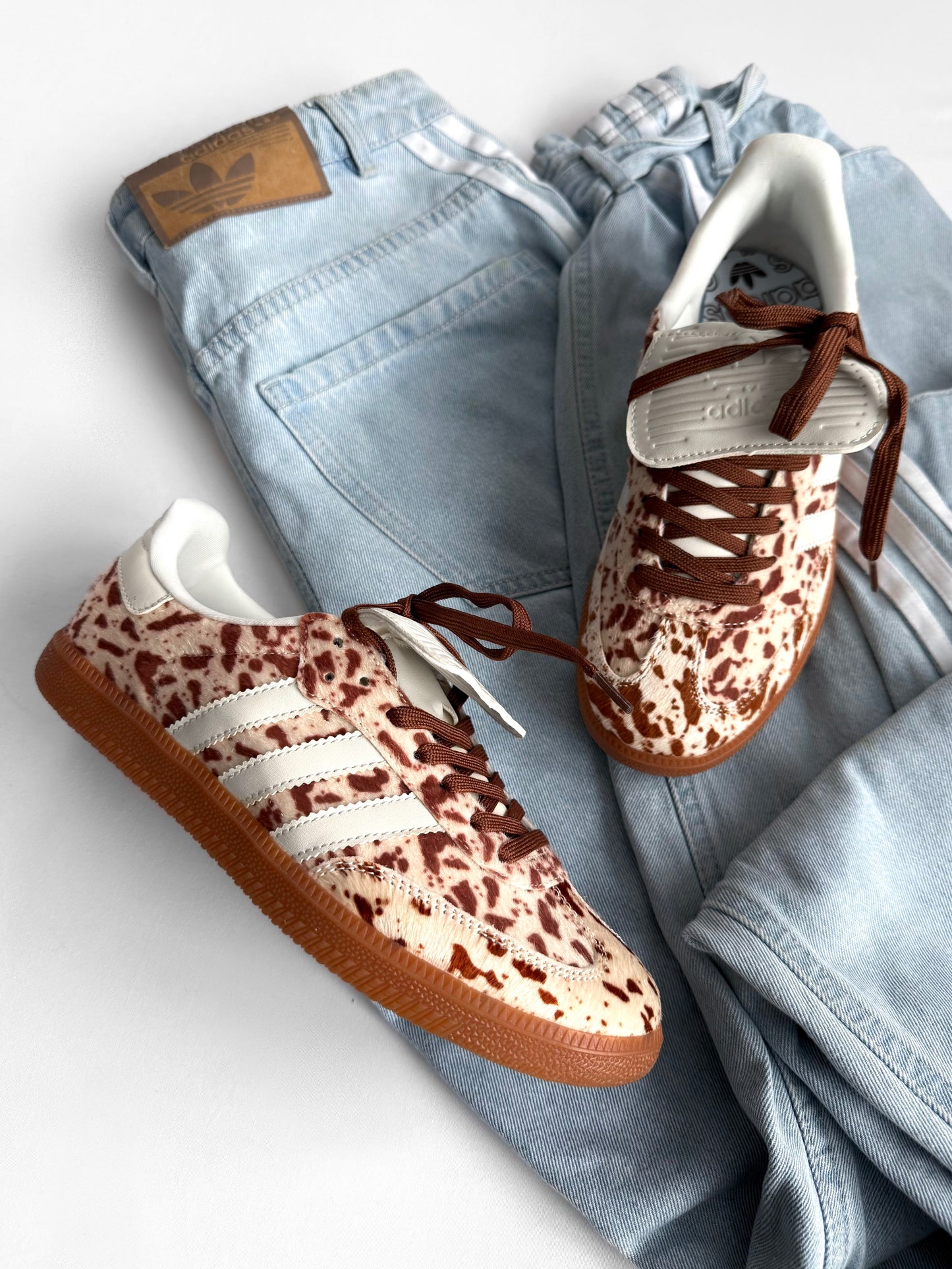 Adidas Samba LT Cow Print Brown White