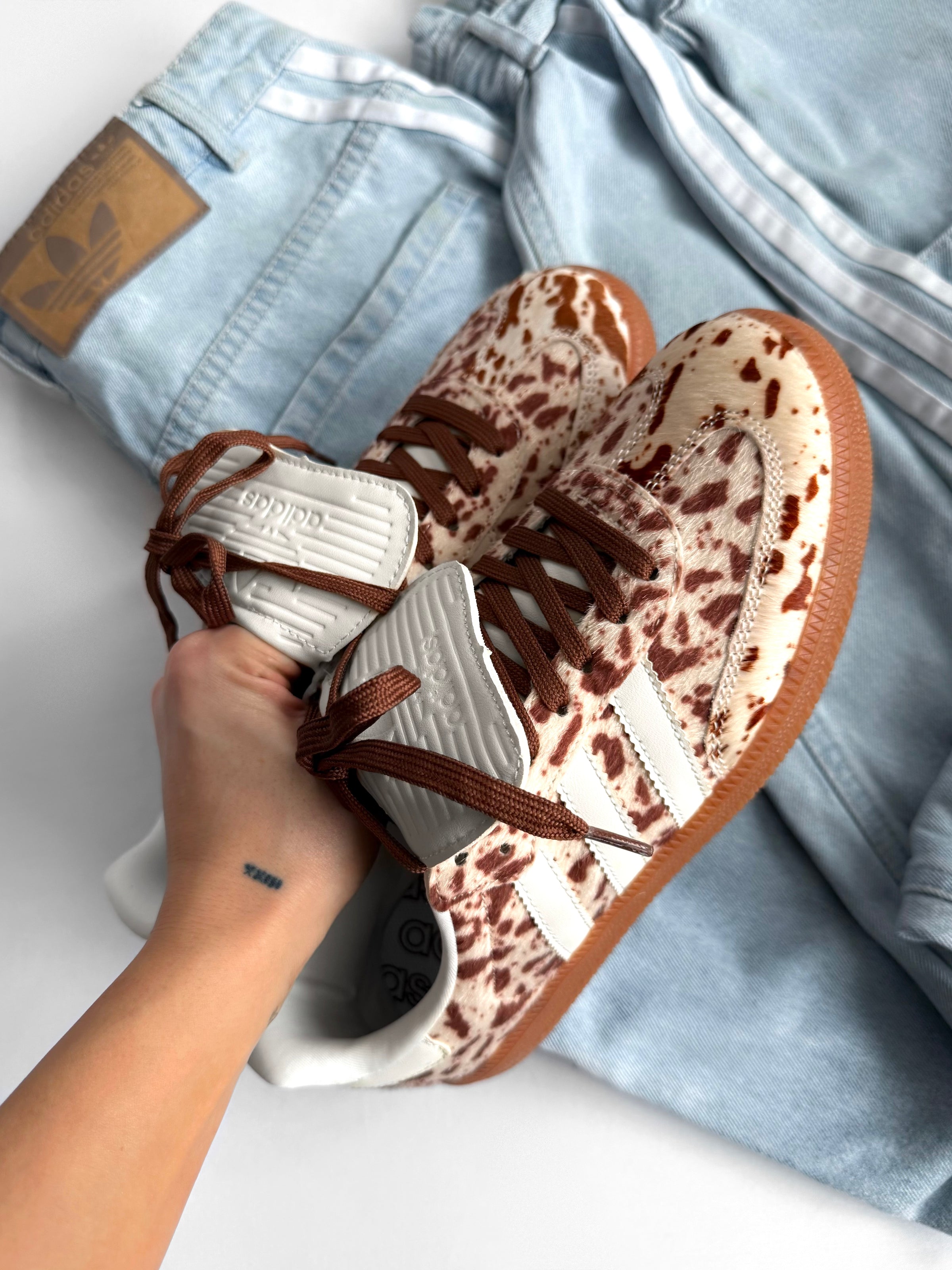 Adidas Samba LT Cow Print Brown White
