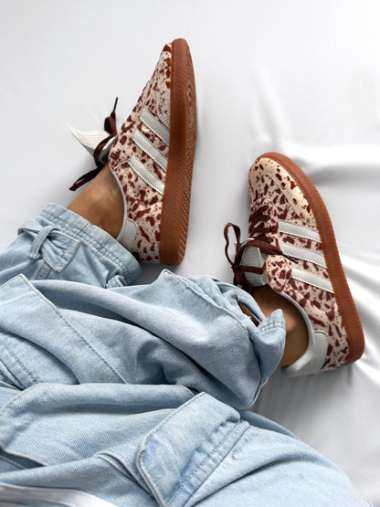 Adidas Samba LT Cow Print Brown White
