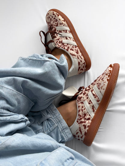 Adidas Samba LT Cow Print Brown White