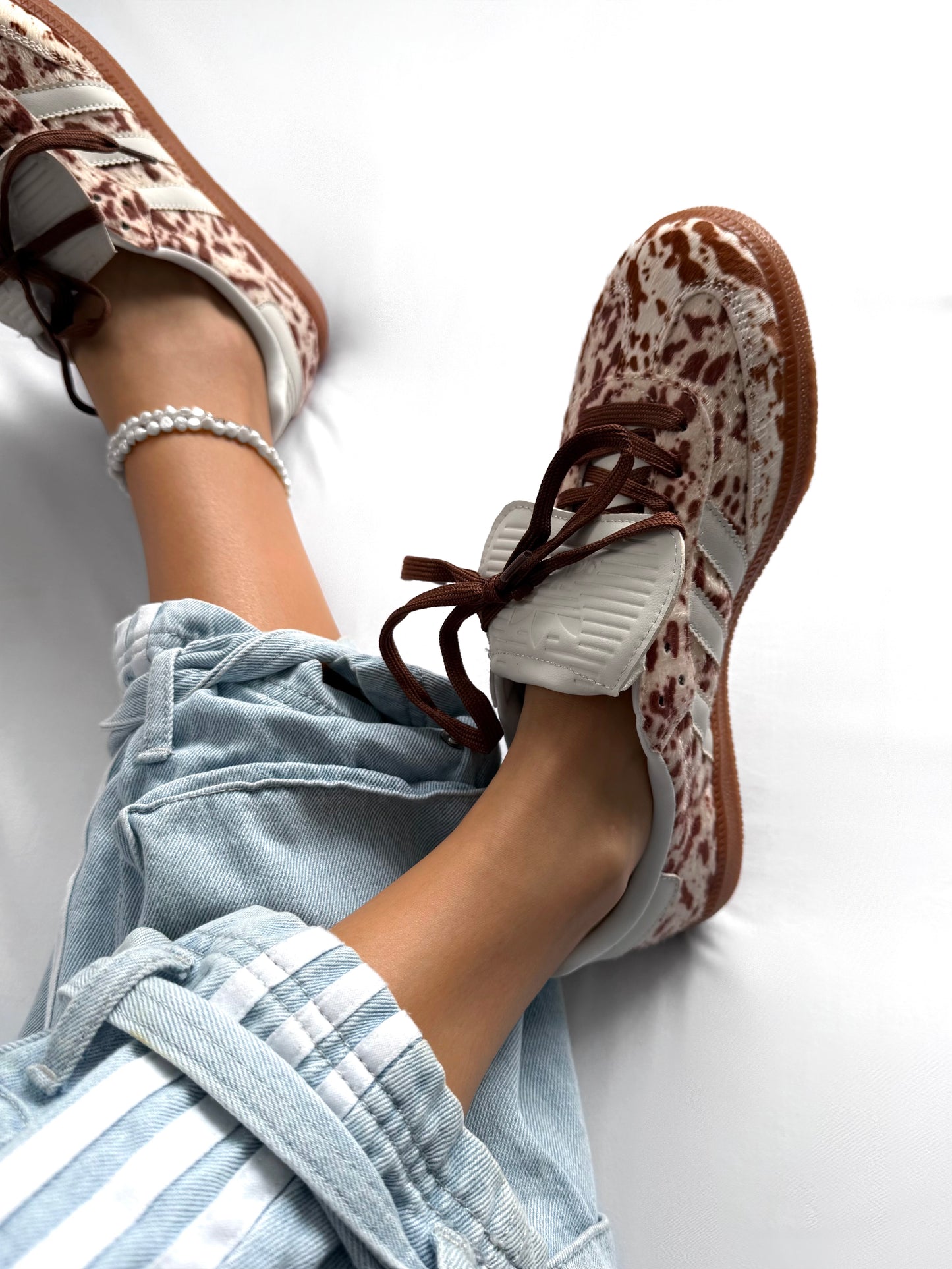 Adidas Samba LT Cow Print Brown White
