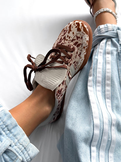 Adidas Samba LT Cow Print Brown White