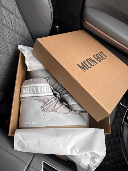 Moon Boot Icon Low Nylon Grey - oceanhype - 