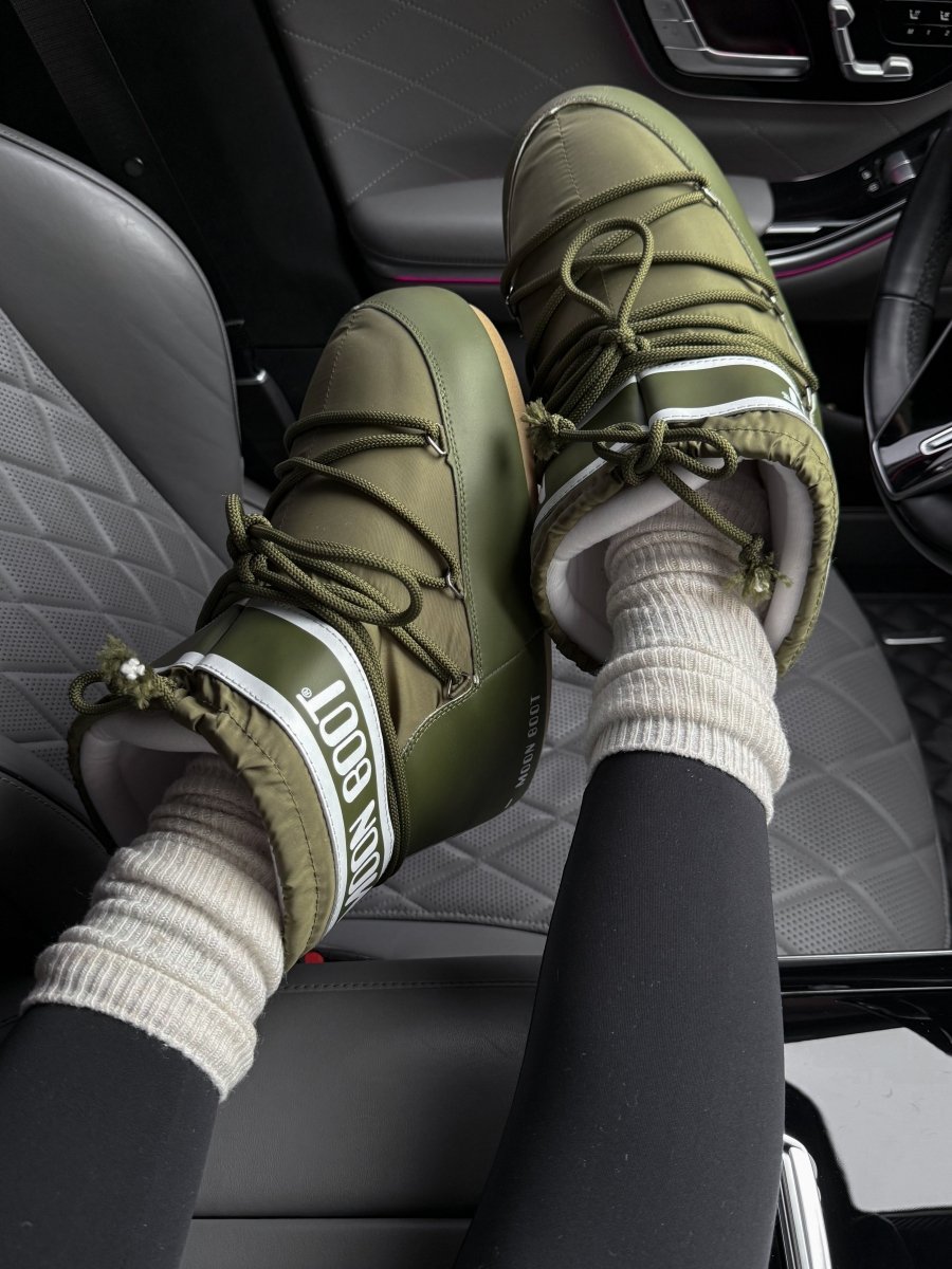 Moon Boot Icon Low Nylon Olive - oceanhype - 