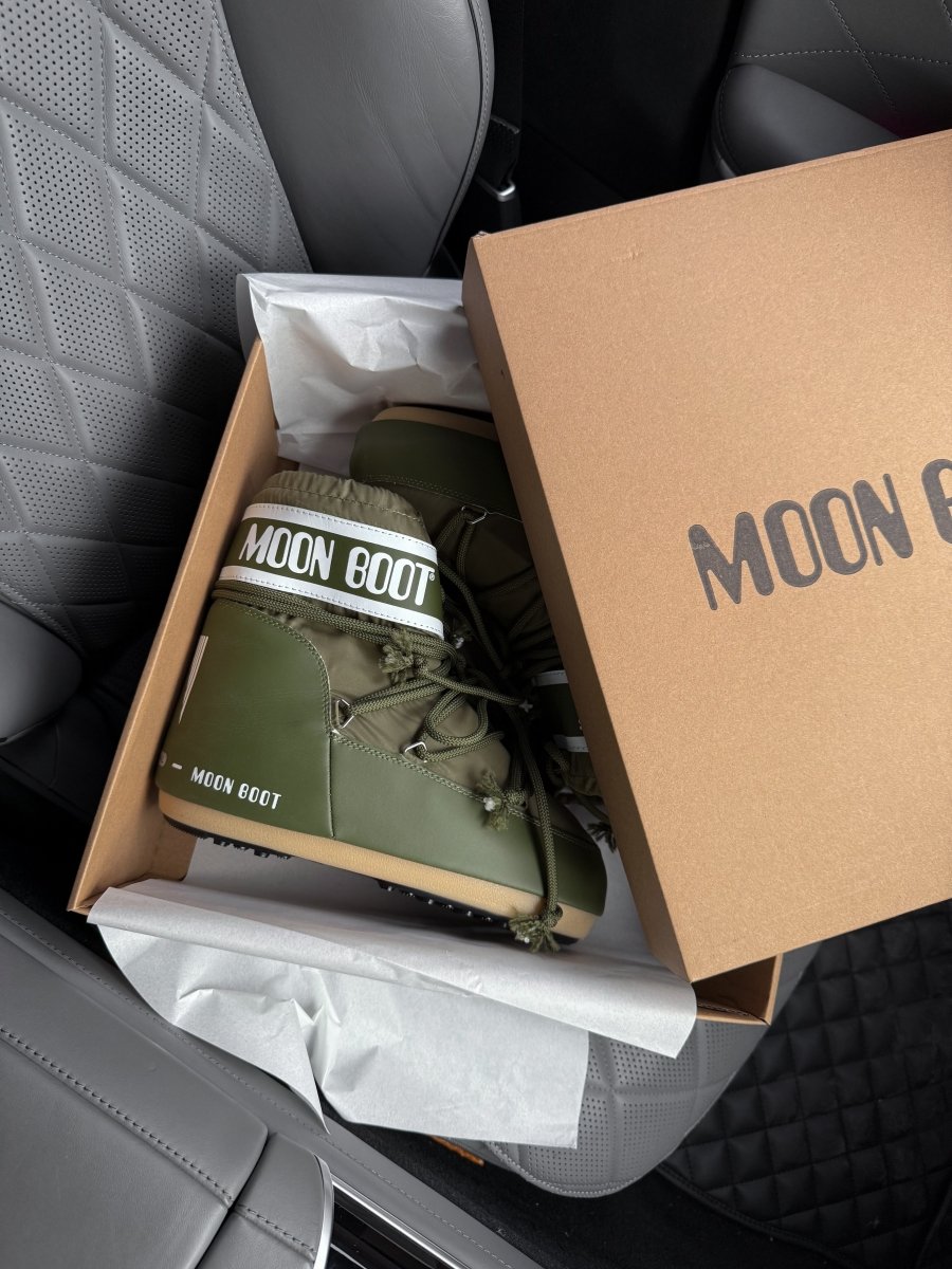 Moon Boot Icon Low Nylon Olive - oceanhype - 