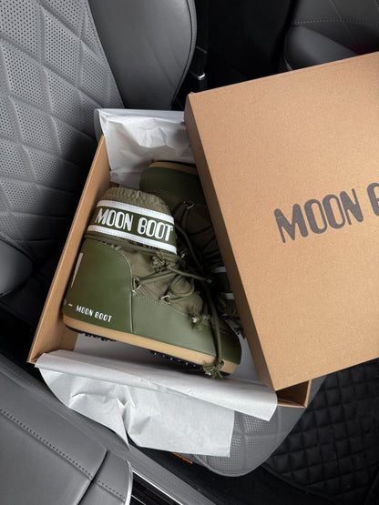 Moon Boot Icon Low Nylon Olive - oceanhype - 