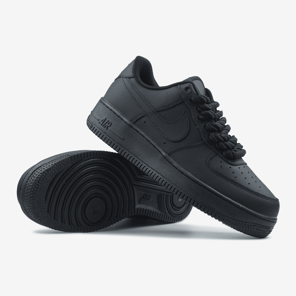 Nike Air Force 1 Low Black Rope Laces - oceanhype - 