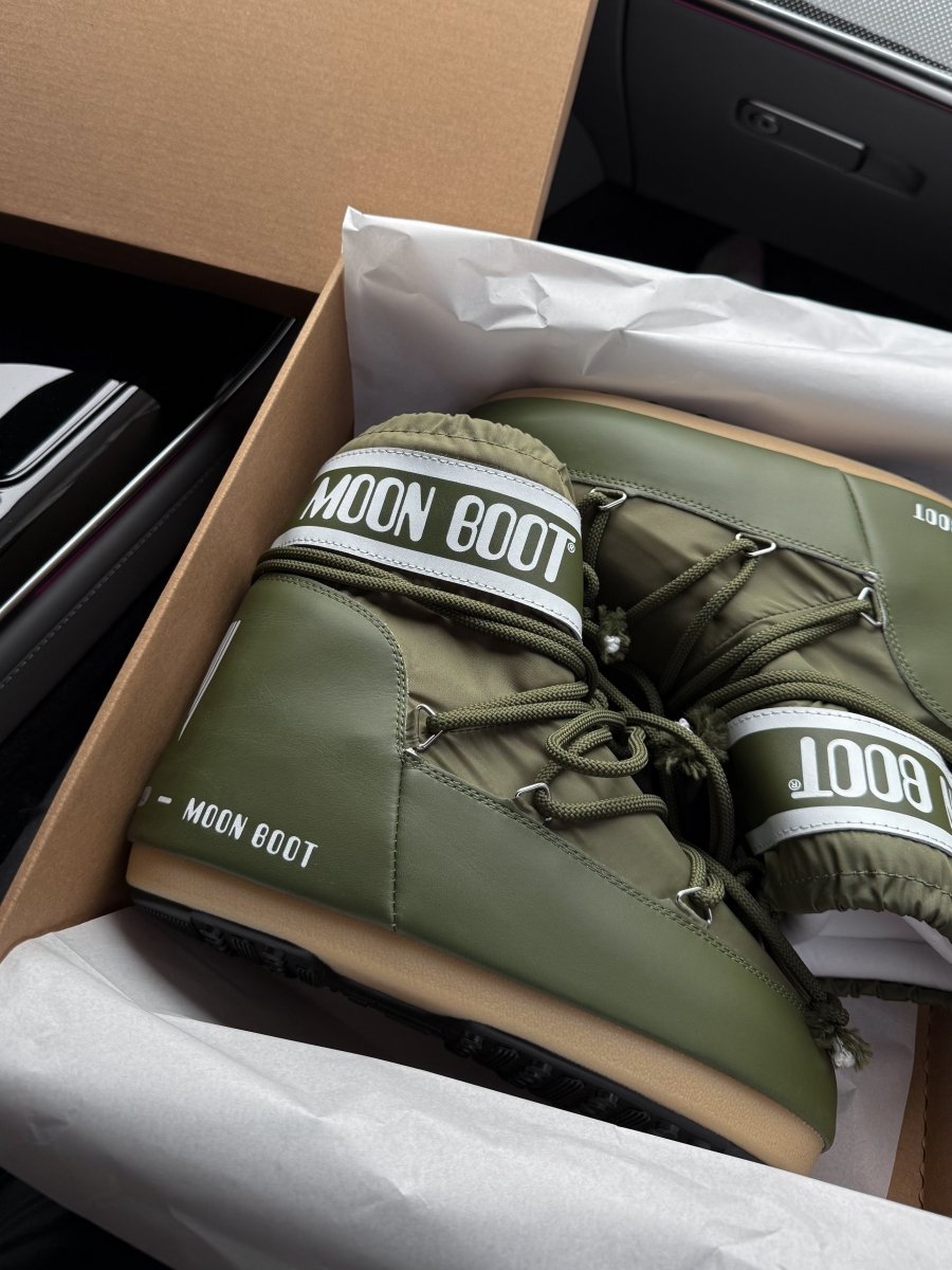 Moon Boot Icon Low Nylon Olive - oceanhype - 