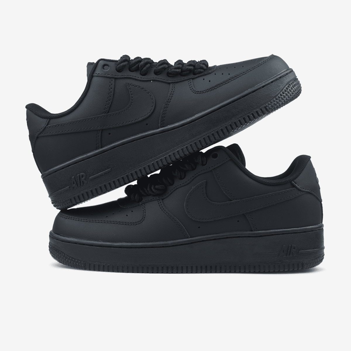 Nike Air Force 1 Low Black Rope Laces - oceanhype - 