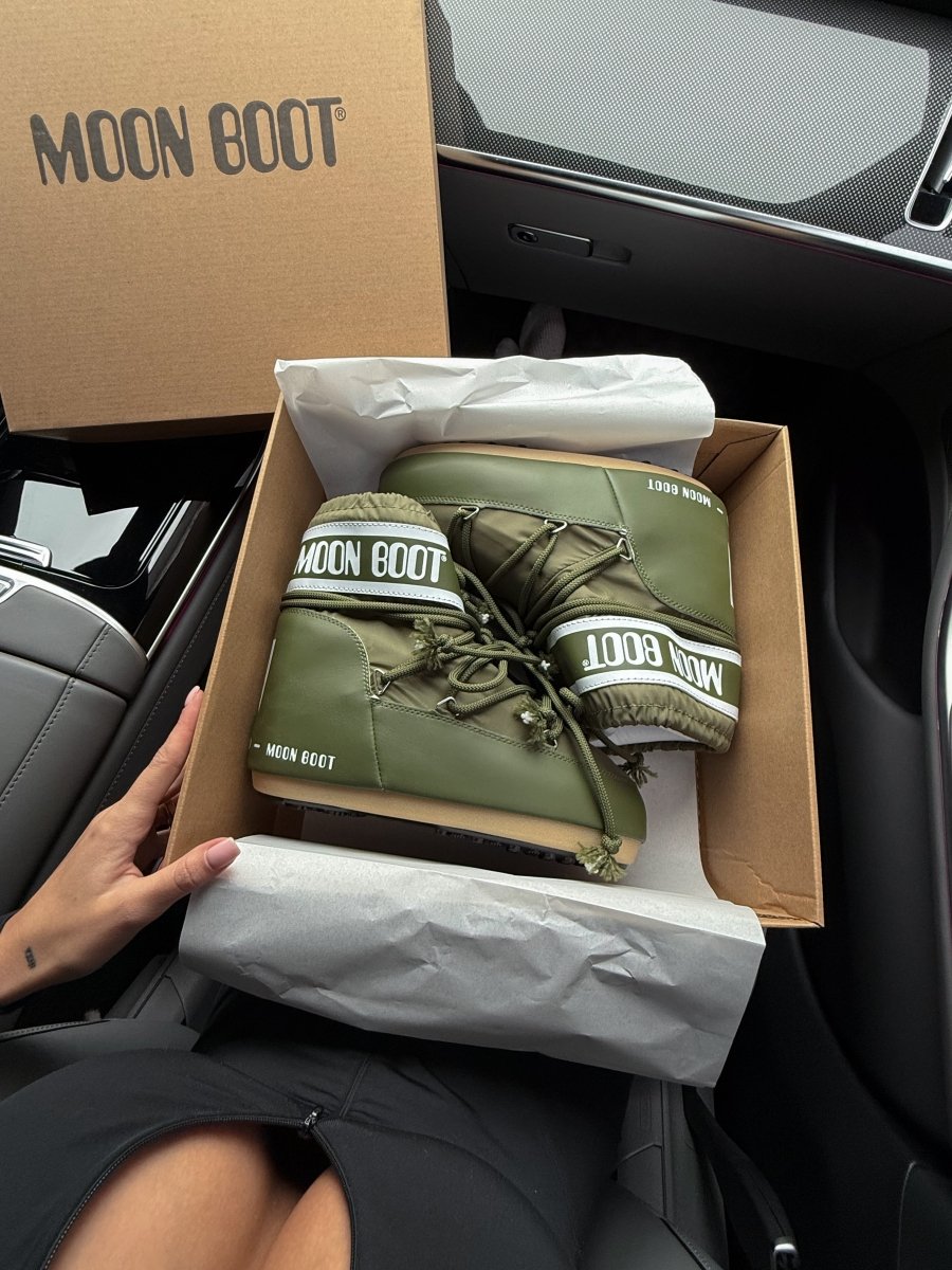 Moon Boot Icon Low Nylon Olive - oceanhype - 
