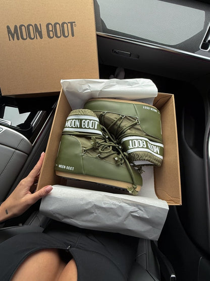 Moon Boot Icon Low Nylon Olive - oceanhype - 