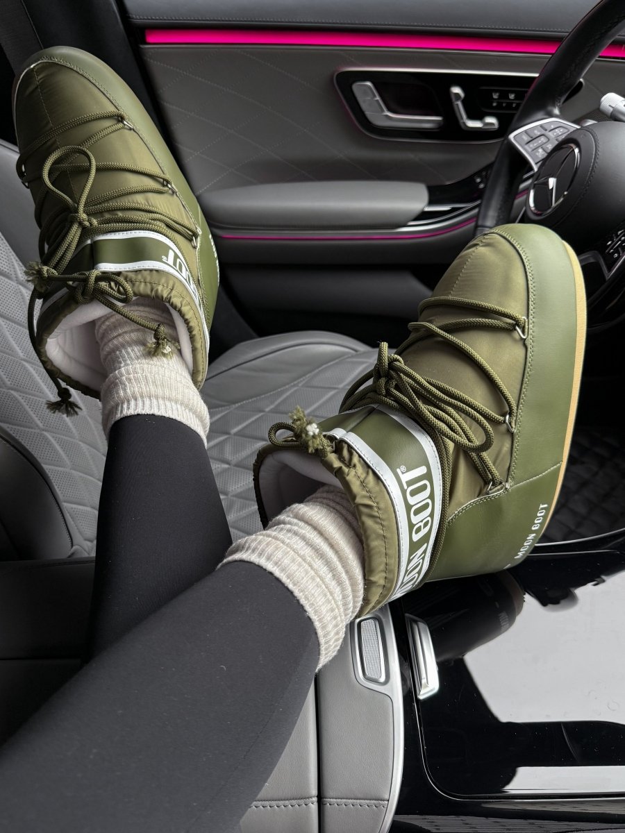 Moon Boot Icon Low Nylon Olive - oceanhype - 