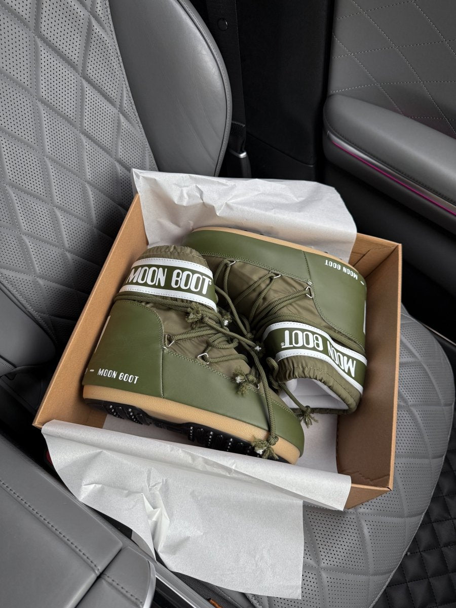 Moon Boot Icon Low Nylon Olive - oceanhype - 