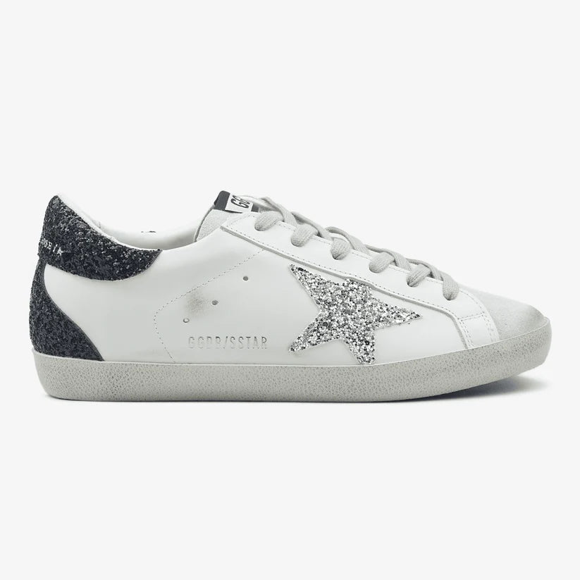 Golden Goose Superstar Glitter Star Silver - oceanhype -