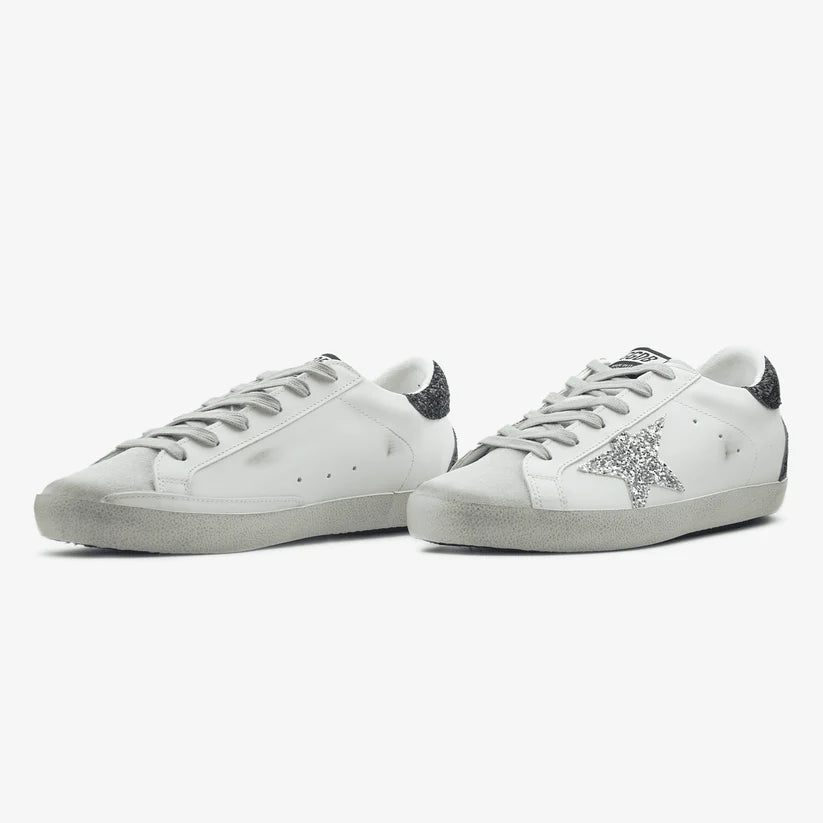 Golden Goose Superstar Glitter Star Silver - oceanhype -