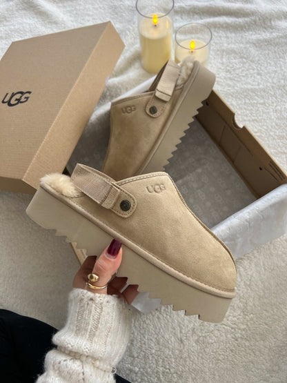UGG Lanah Clog Brown Beige Platform - oceanhype - 