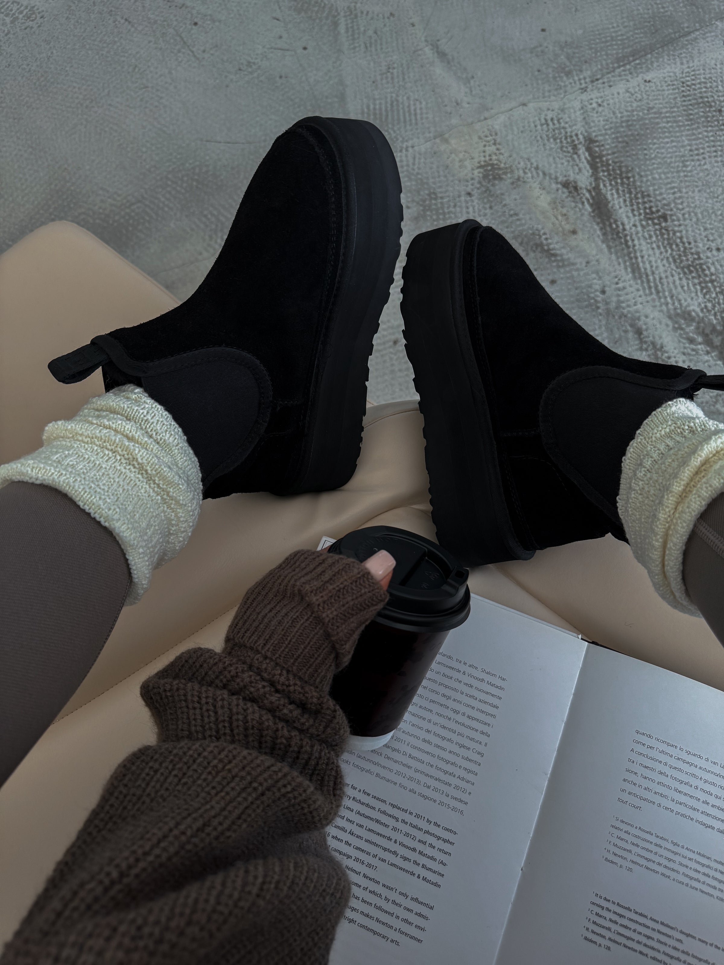 UGG Neumel Platform Chelsea Black