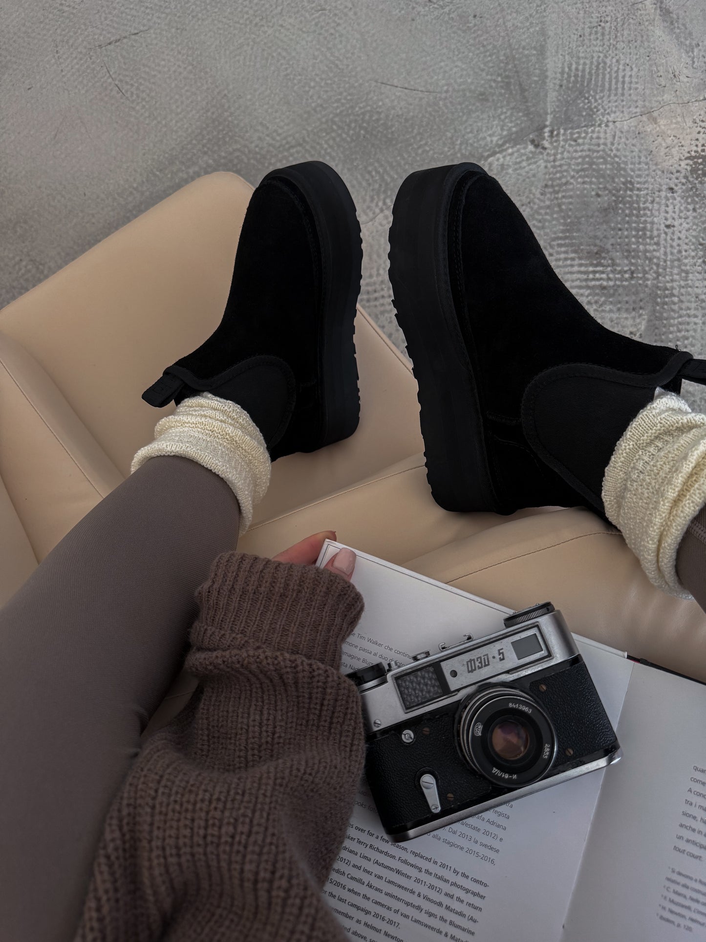 UGG Neumel Platform Chelsea Black