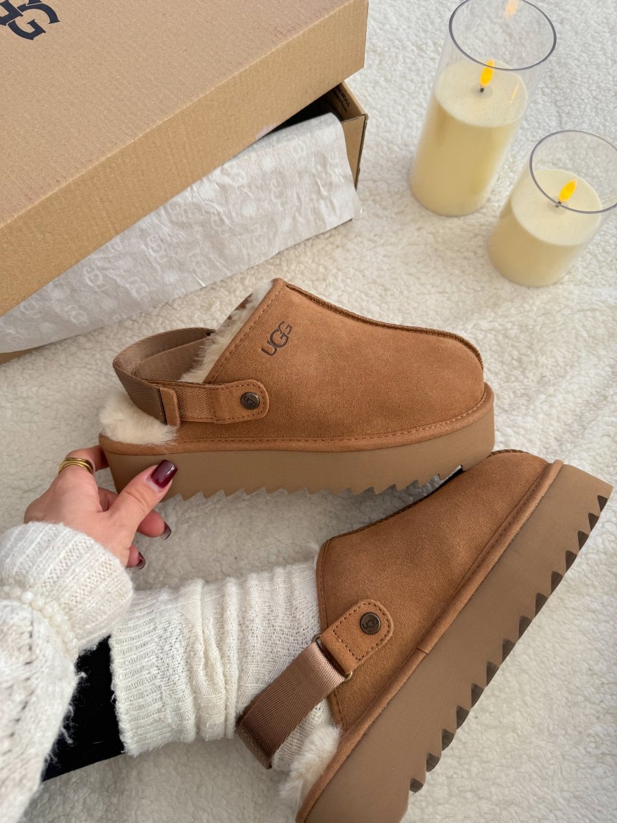 UGG Lanah Clog Chestnut Platform - oceanhype - 