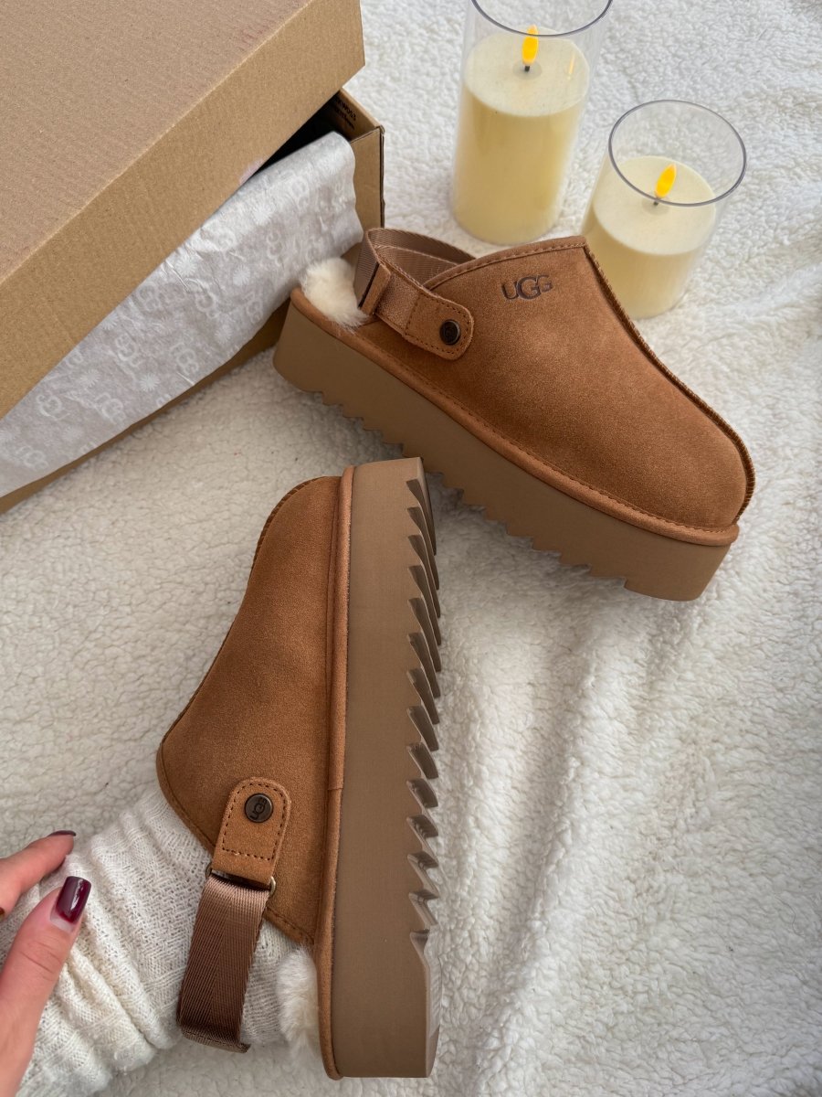 UGG Lanah Clog Chestnut Platform - oceanhype - 