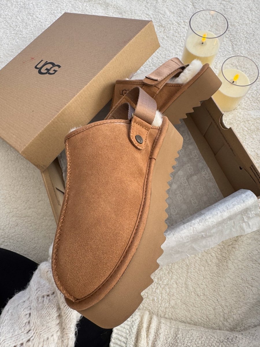 UGG Lanah Clog Chestnut Platform - oceanhype - 