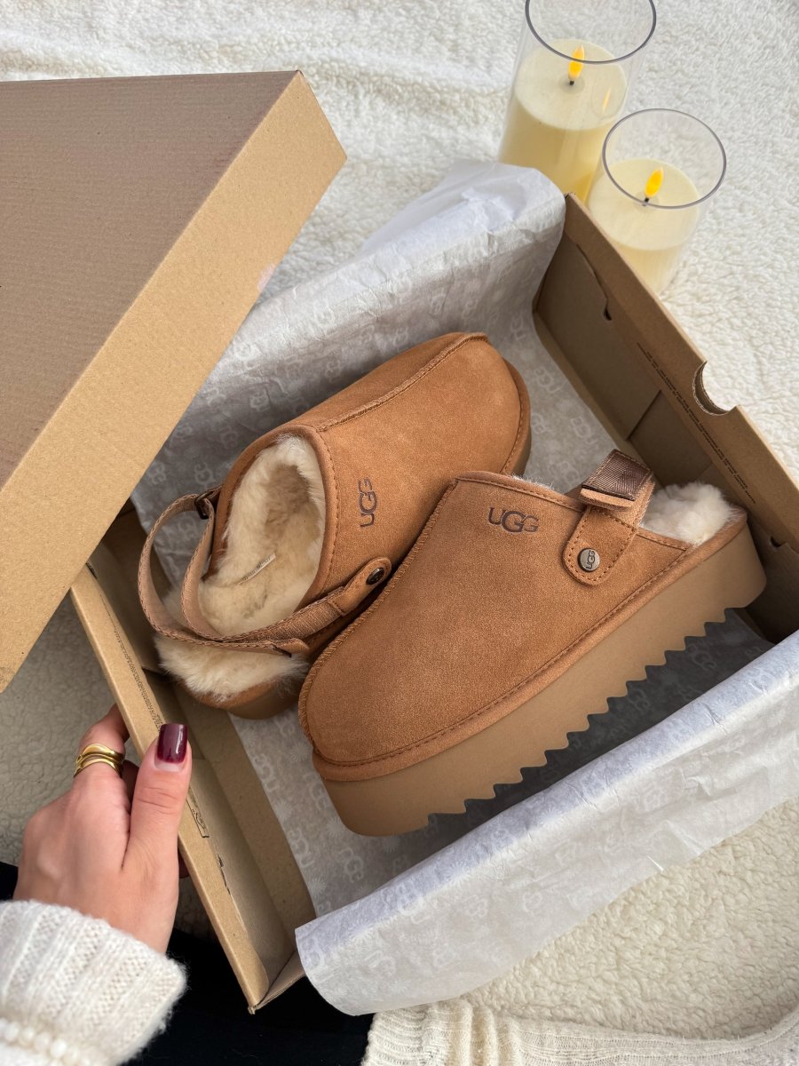 UGG Lanah Clog Chestnut Platform - oceanhype - 