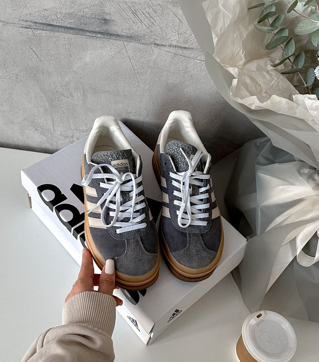 Adidas Gazelle Bold Grey Magic Beige Gum - oceanhype - 