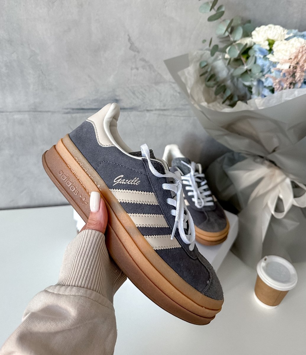 Adidas Gazelle Bold Grey Magic Beige Gum - oceanhype - 