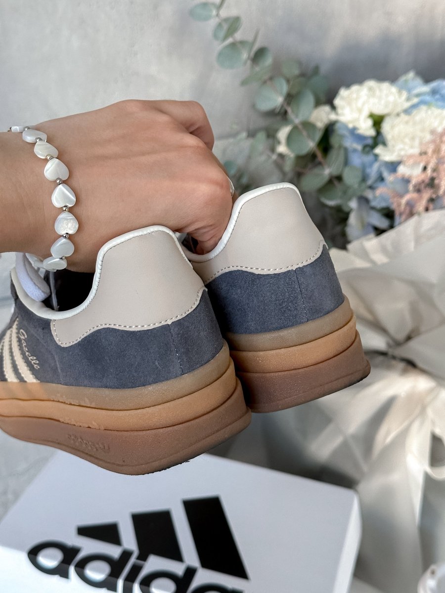 Adidas Gazelle Bold Grey Magic Beige Gum - oceanhype - 