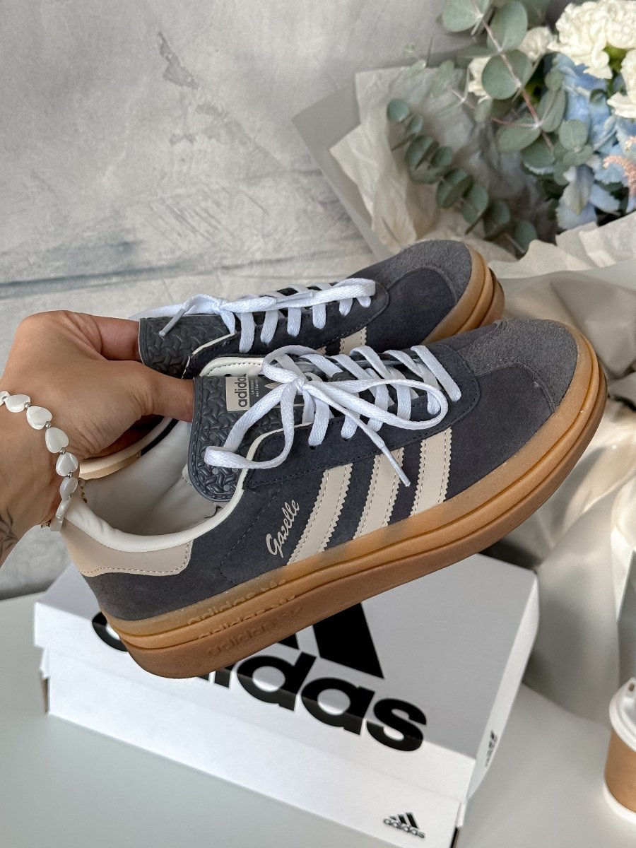 Adidas Gazelle Bold Grey Magic Beige Gum - oceanhype - 