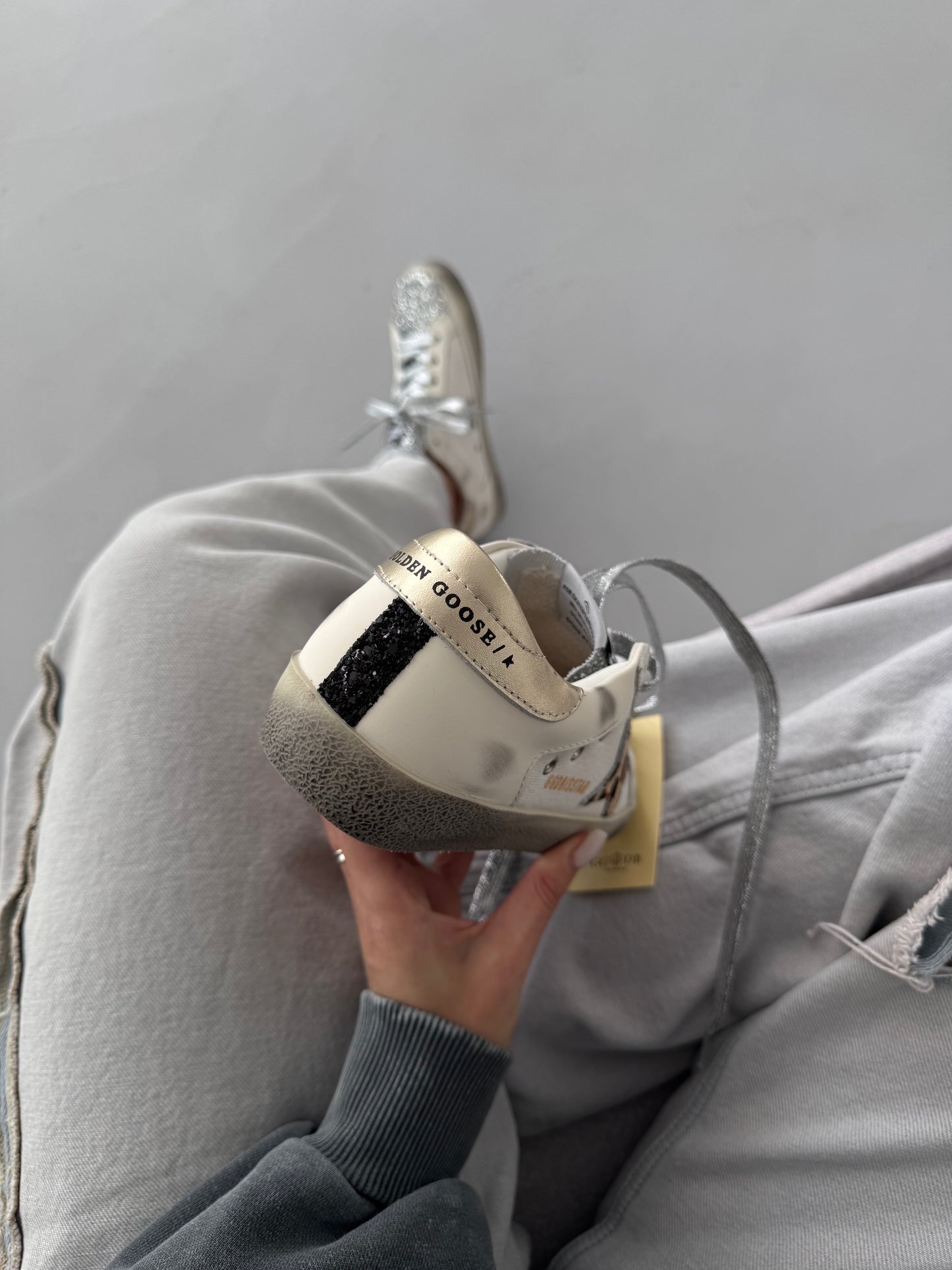 Golden Goose Superstar GGDB SSTAR Leo Print Silver Sparkle