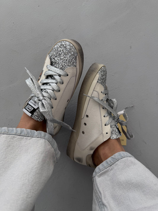 Golden Goose Superstar GGDB SSTAR Leo Print Silver Sparkle