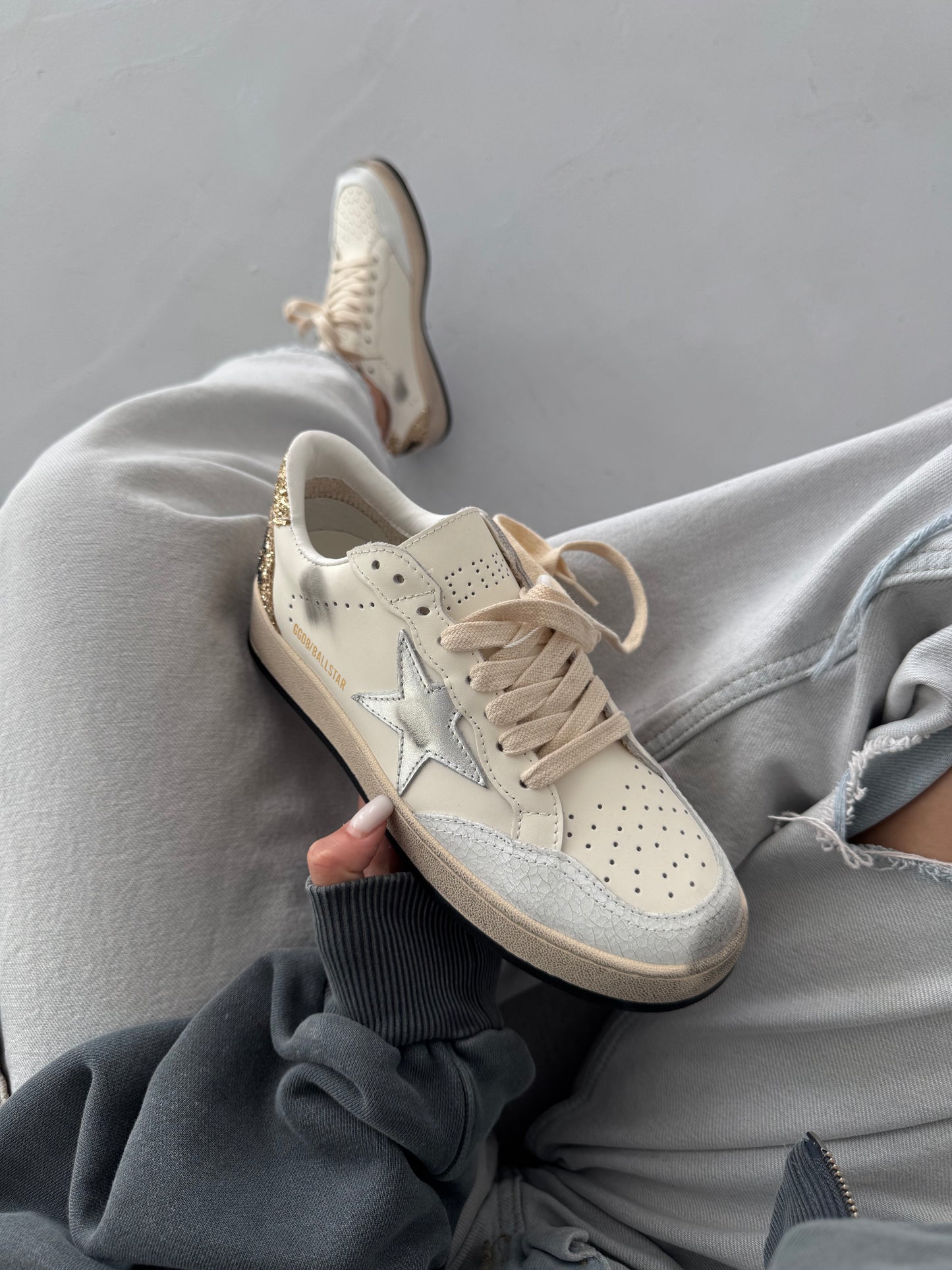 Golden Goose Superstar GGDB Ballstar Golden Cream