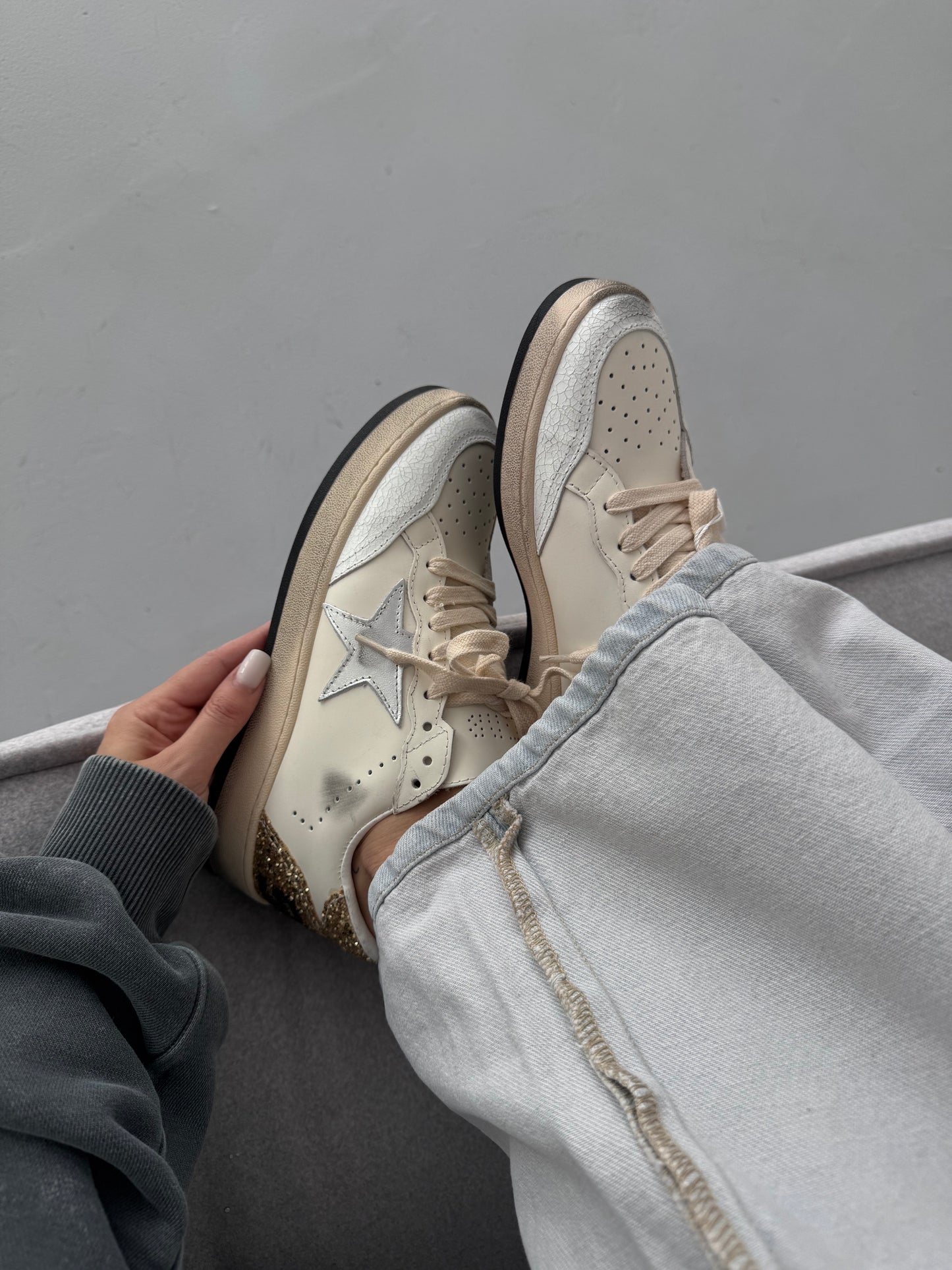 Golden Goose Superstar GGDB Ballstar Golden Cream