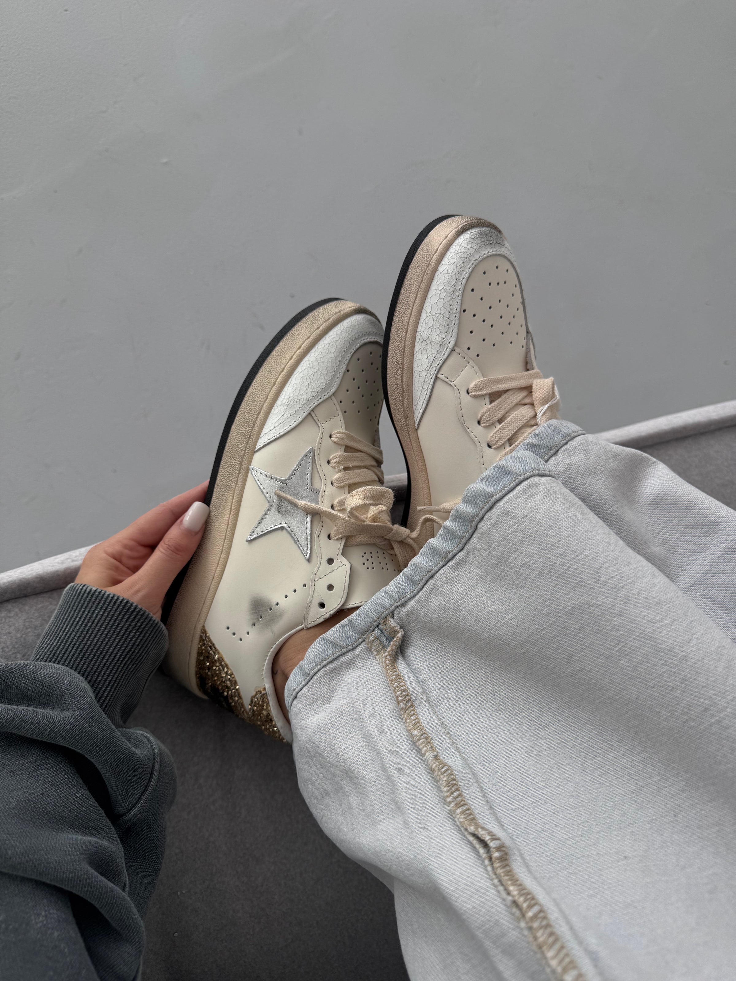 Golden Goose Superstar GGDB Ballstar Golden Cream