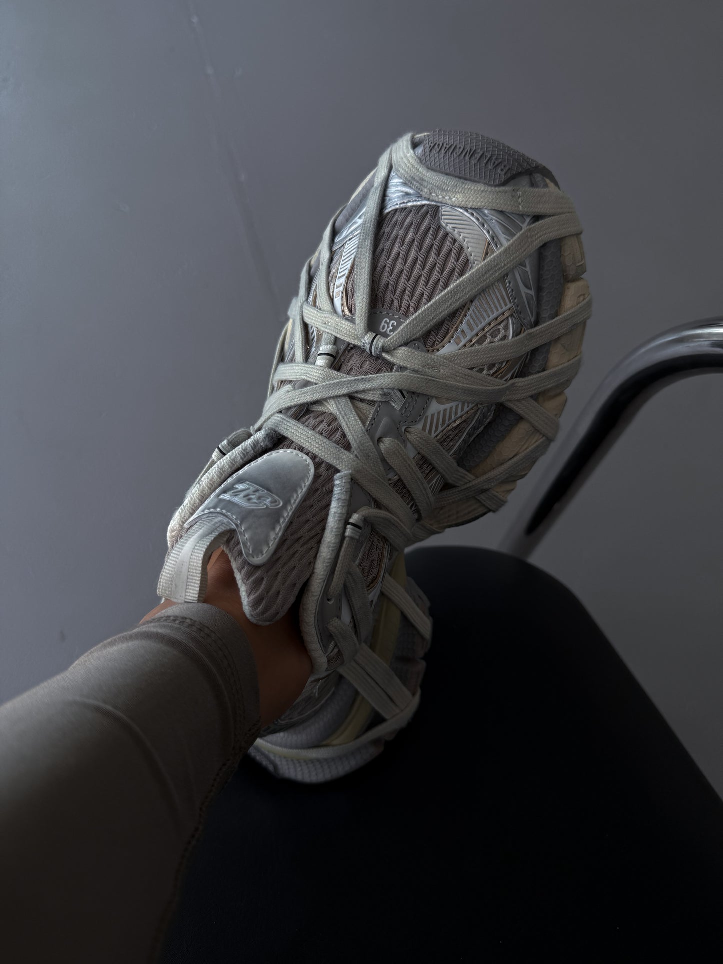 Balenciaga 3XL Extreme Lace Sneaker in Light Beige