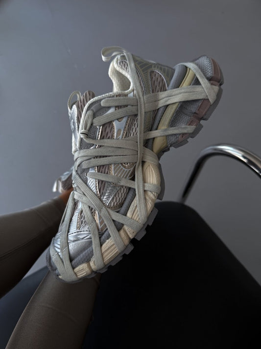 Balenciaga 3XL Extreme Lace Sneaker in Light Beige - oceanhype -