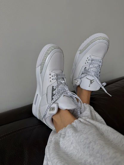 Nike Jordan Retro 3 White Silver
