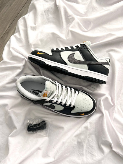 Nike Dunk Low Black Total Orange Mini Swoosh - oceanhype - 