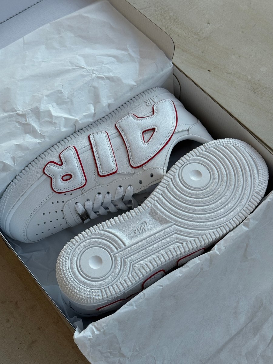 NIke Air Force Plant Flea White Red - oceanhype - 