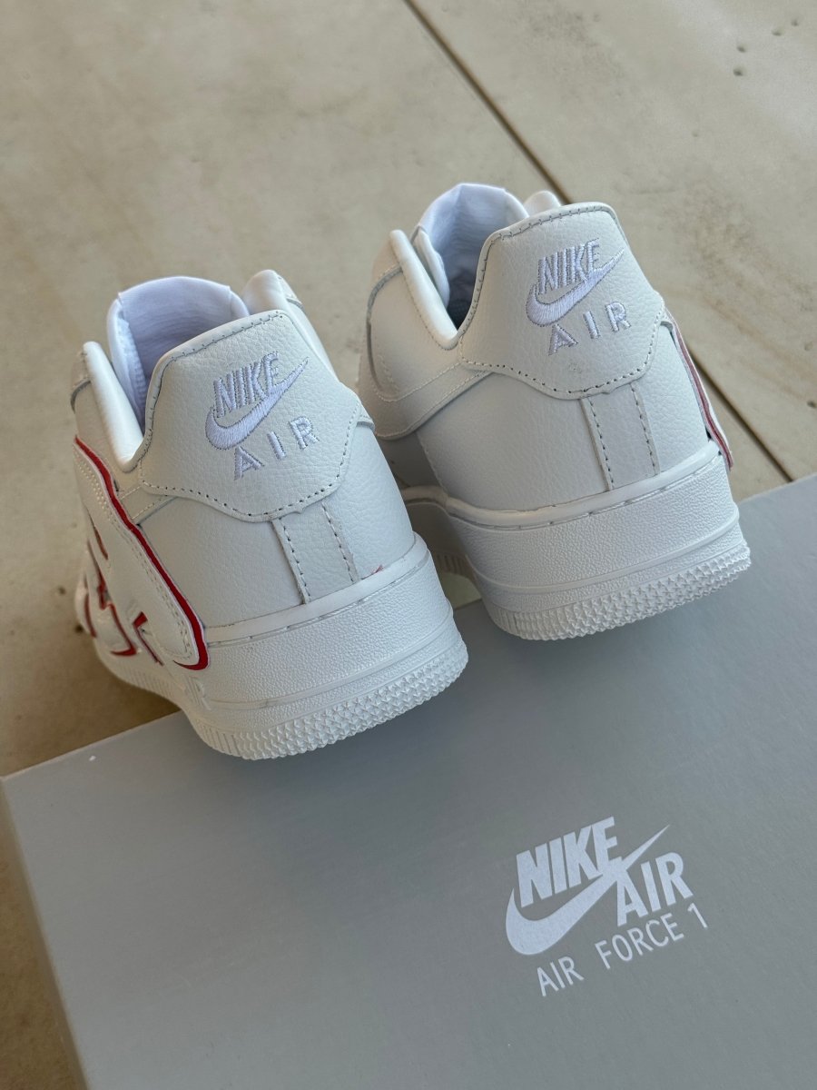NIke Air Force Plant Flea White Red - oceanhype - 