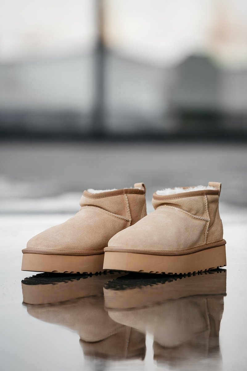 UGG Classic Ultra Mini Platform Beige - oceanhype - 